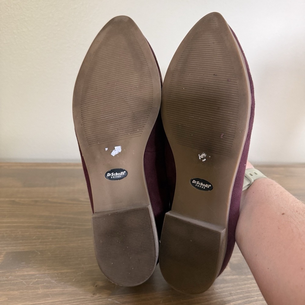 Dr. Scholls Womens 9.5M Burgundy Maroon Lark Slip On Lark Loafers Flats Shoes - Picture 8 of 8